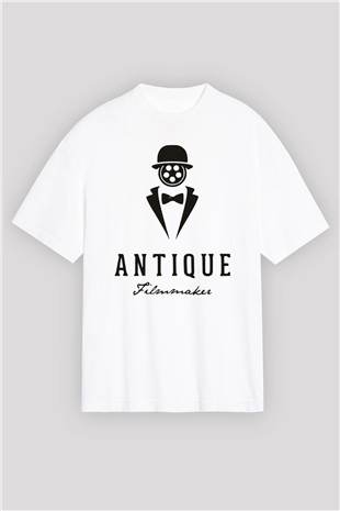 Antika satıcısı Beyaz Oversize Tişört Oversize T-shirt - TişörtFabrikası