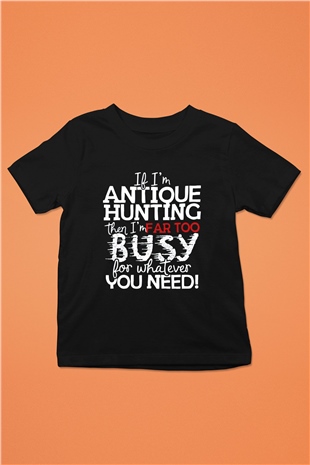 Antika satıcısı Siyah Unisex Çocuk Tişört