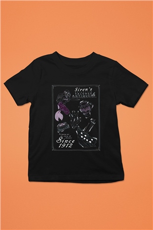 Antika satıcısı Siyah Unisex Çocuk Tişört