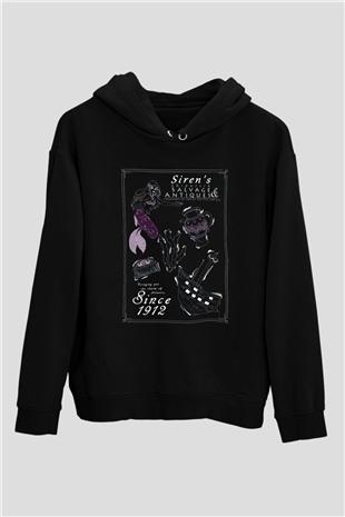 Antika satıcısı Siyah Unisex Kapüşonlu Sweatshirt