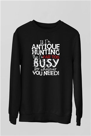 Antika satıcısı Siyah Unisex Sweatshirt