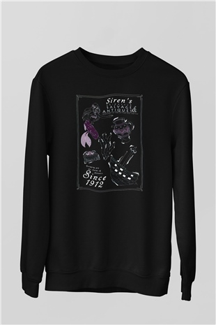 Antika satıcısı Siyah Unisex Sweatshirt