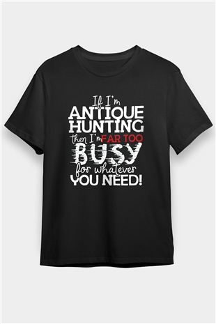Antika satıcısı Siyah Unisex Tişört T-Shirt - TişörtFabrikası