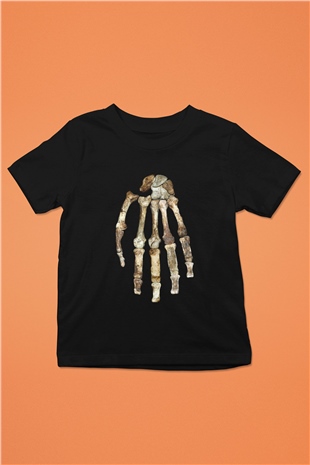 Antropolog Baskılı Siyah Unisex Çocuk Tişört