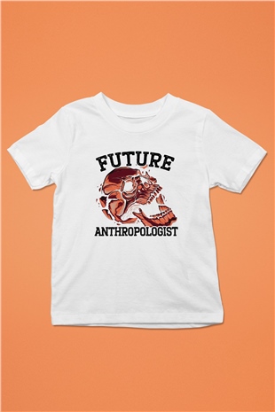 Antropolog Beyaz Unisex Çocuk Tişört