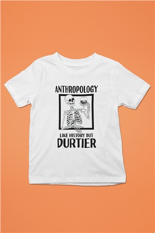 Antropolog Beyaz Unisex Çocuk Tişört