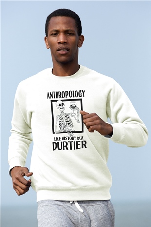 Antropolog Beyaz Unisex Sweatshirt