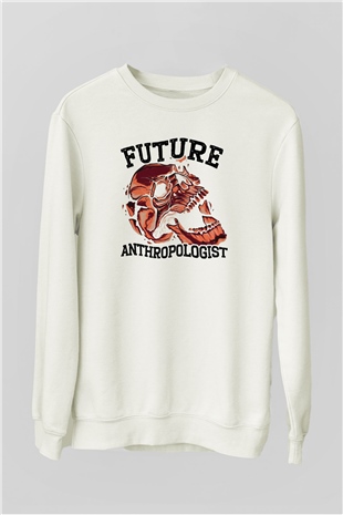 Antropolog Beyaz Unisex Sweatshirt