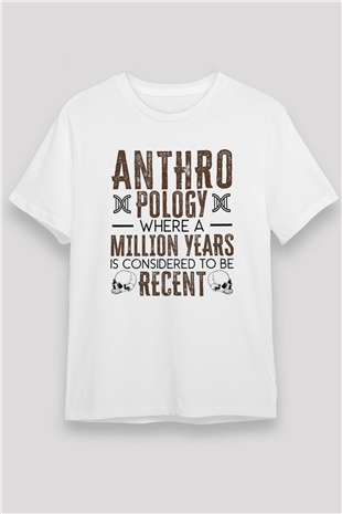 Antropolog Beyaz Unisex Tişört T-Shirt - TişörtFabrikası