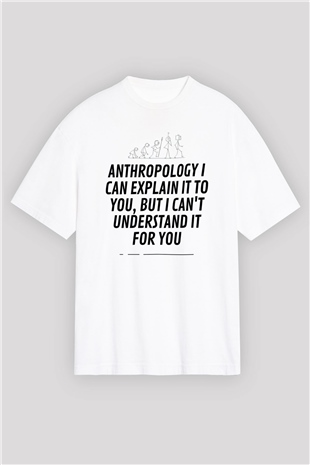 Antropolog Beyaz Oversize Tişört Oversize T-shirt - TişörtFabrikası