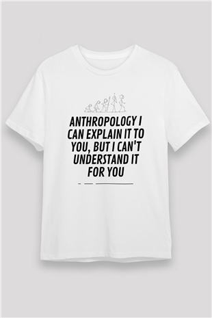 Antropolog Beyaz Unisex Tişört T-Shirt - TişörtFabrikası