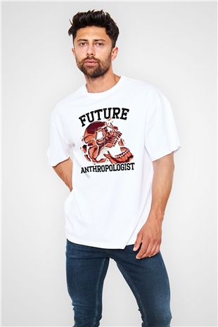 Antropolog Beyaz Oversize Tişört Oversize T-shirt - TişörtFabrikası