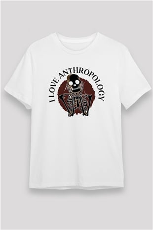 Antropolog Beyaz Unisex Tişört T-Shirt - TişörtFabrikası