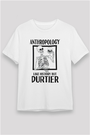 Antropolog Beyaz Unisex Tişört T-Shirt - TişörtFabrikası