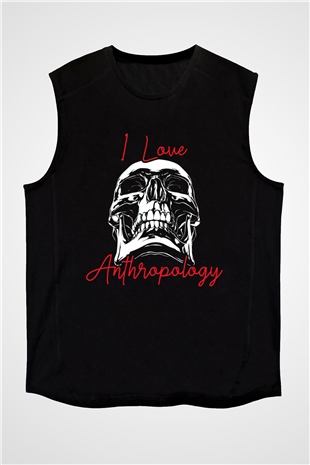 Antropolog Siyah Unisex Kolsuz Tişört