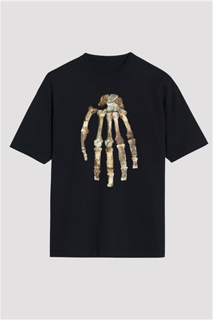 Antropolog Siyah Unisex Oversize Tişört T-Shirt
