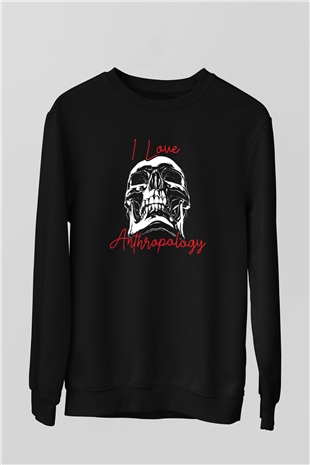 Antropolog Siyah Unisex Sweatshirt