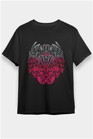 Anubis Baskılı Unisex Siyah Tişört - Tshirt