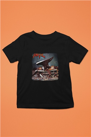 Anvil Baskılı Unisex Siyah Çocuk Tişört