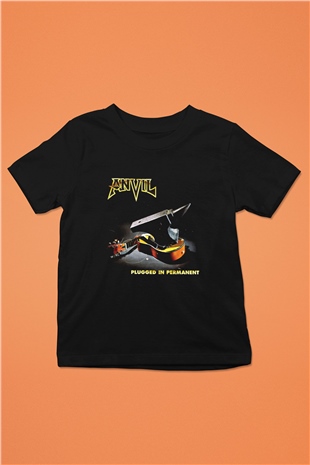 Anvil Baskılı Unisex Siyah Çocuk Tişört