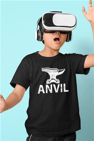 Anvil Siyah Unisex Çocuk Tişört