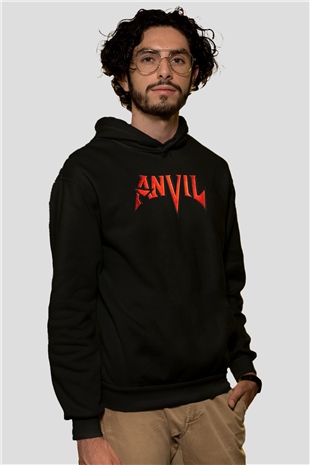 Anvil Siyah Unisex Hoodie