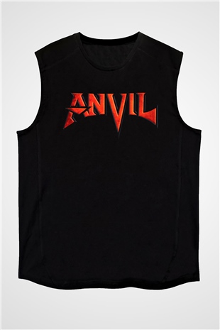 Anvil Siyah Unisex Kolsuz Tişört