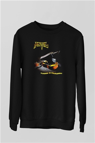 Anvil Siyah Unisex Sweatshirt