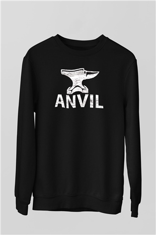 Anvil Siyah Unisex Sweatshirt