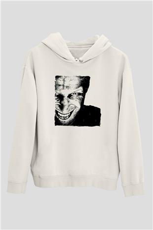 Aphex Twin Baskılı Beyaz Unisex Kapüşonlu Sweatshirt