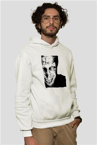 Aphex Twin Baskılı Beyaz Unisex Kapüşonlu Sweatshirt