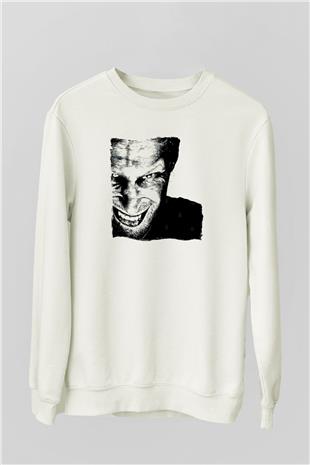 Aphex Twin Baskılı Beyaz Unisex Sweatshirt