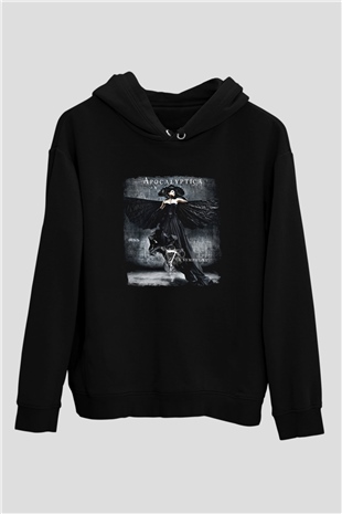 Apocalyptica Baskılı Unisex Siyah Hoodie