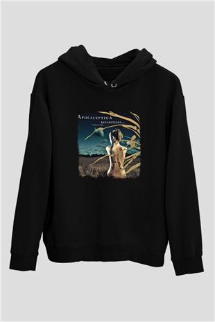 Apocalyptica Baskılı Unisex Siyah Hoodie