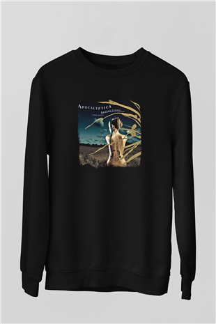 Apocalyptica Baskılı Unisex Siyah Sweatshirt