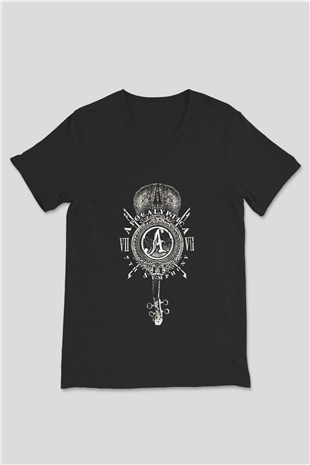 Apocalyptica Siyah Unisex V Yaka Tişört T-Shirt