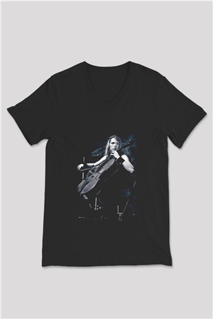Apocalyptica Siyah Unisex V Yaka Tişört T-Shirt