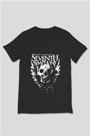 Apocalyptica Siyah Unisex V Yaka Tişört T-Shirt