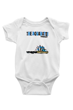 Aquabats Baskılı Unisex Beyaz Bebek Body - Zıbın