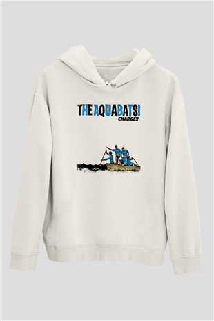 Aquabats Baskılı Unisex Beyaz Hoodie