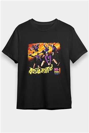 Aquabats Baskılı Unisex Siyah Tişört