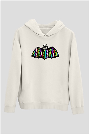 Aquabats Beyaz Unisex Kapüşonlu Sweatshirt