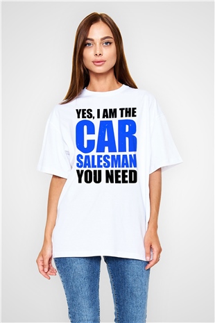 Araba satıcısı Beyaz Oversize Tişört Oversize T-shirt - TişörtFabrikası