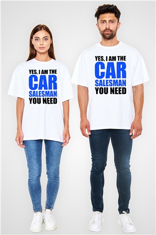 Araba satıcısı Beyaz Oversize Tişört Oversize T-shirt - TişörtFabrikası