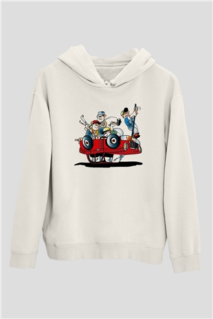 Araba tamircisi Beyaz Unisex Hoodie