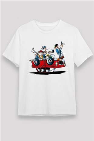 Araba tamircisi Beyaz Unisex Tişört T-Shirt - TişörtFabrikası