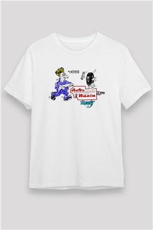 Araba tamircisi Beyaz Unisex Tişört T-Shirt - TişörtFabrikası