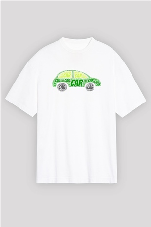 Araba tamircisi Beyaz Oversize Tişört Oversize T-shirt - TişörtFabrikası