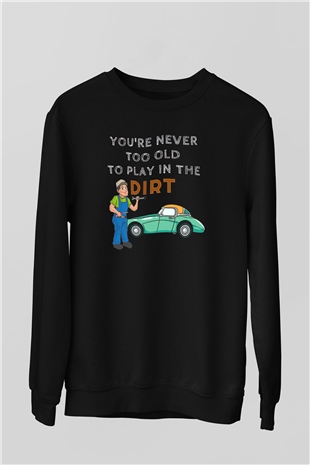 Araba tamircisi Siyah Unisex Sweatshirt