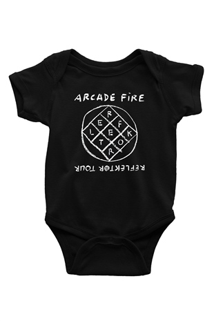 Arcade Fire Baskılı Siyah Bebek Body - Zıbın